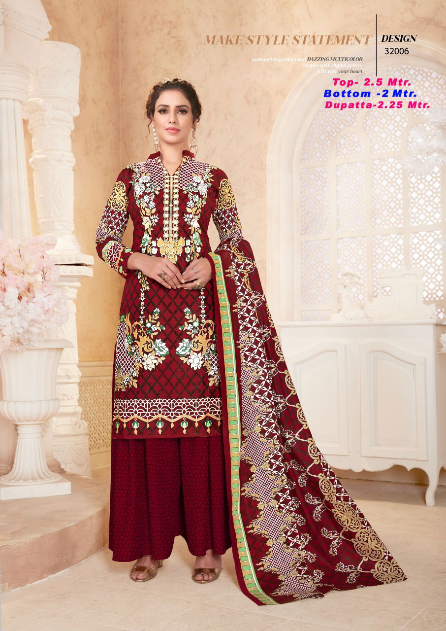 Razia Sultan 32 Latest Fancy Desiner Pure Cotton Readymade Printed Karachi Dress Collection